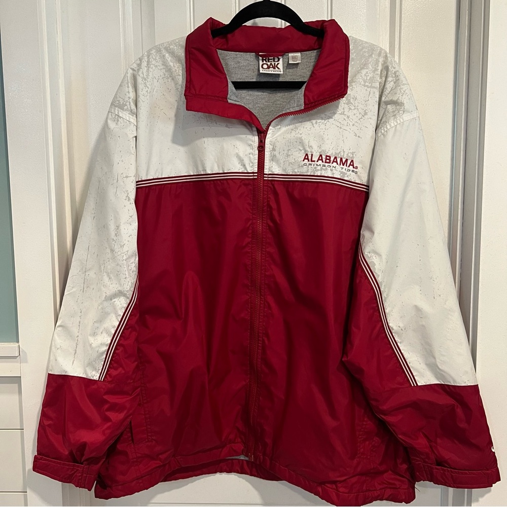 Red Oak Alabama Crimson Tide Red and White Lined Jacket. Size‎ XXL.
